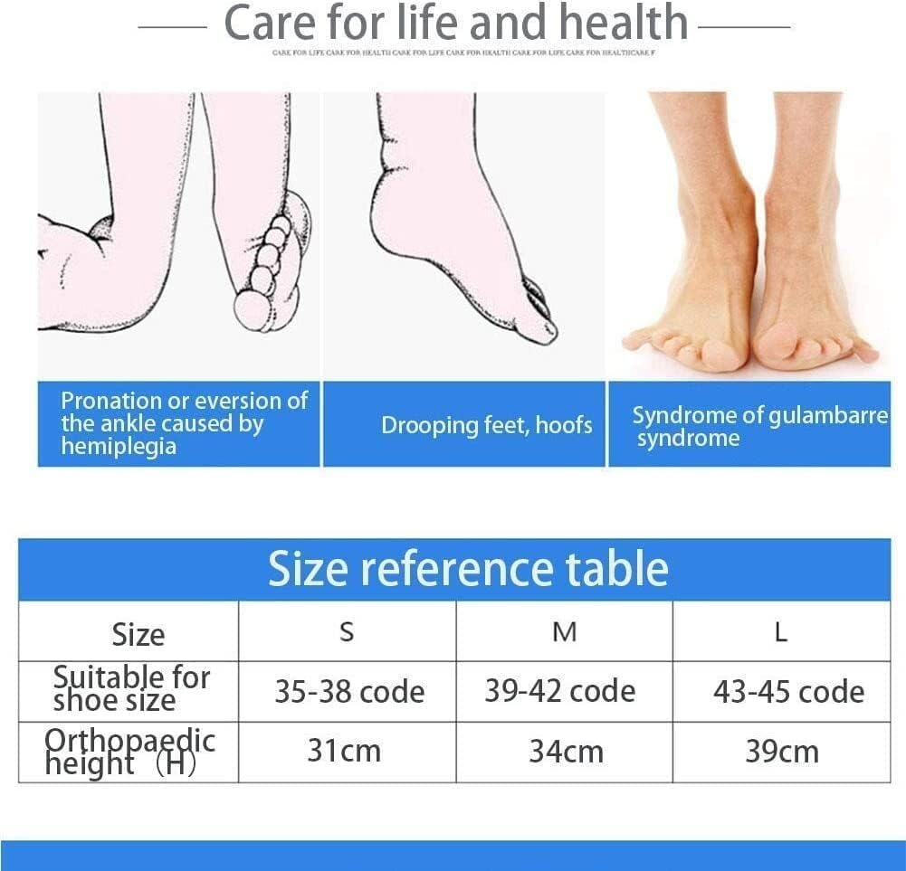 Orteza stawu skokowo-stępowego, Ankle Drop Adjustable Foot Supports Stabiliser For Flaccid And Dorsiflexion Movement(Left,XL)