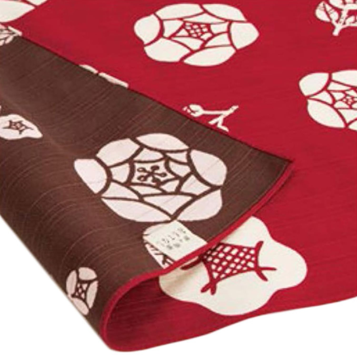 Furoshiki appiccicoso Grande design scandinavo Bento Wrap Lunch Cloth Giapponese furoshiki (Uccello) (50×50, Reversible deep scarlet rose)