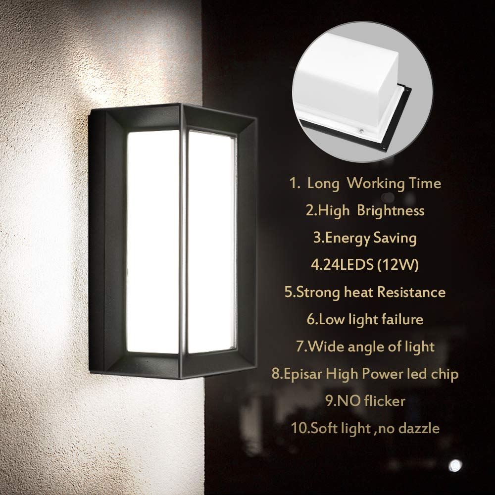 Bjour Exterior Light Fixture Modern Outdoor Wall Sconce Matte Black