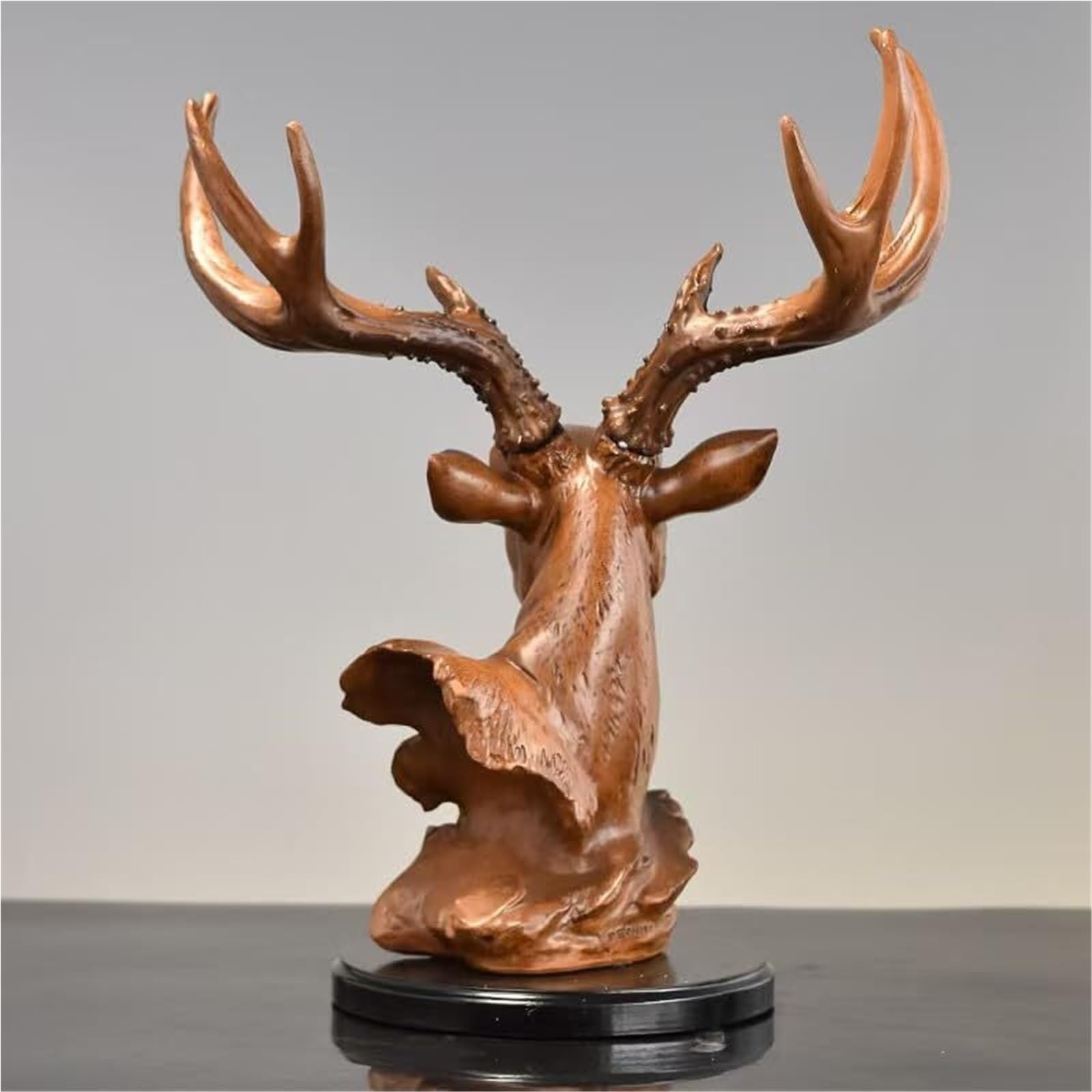 Fajne rzeczy do postawienia na półkach Statua artystyczna Dekoracja na biurko Łoś Żywica Figurka łosia Symulacja Rzeźba głowy jelenia Biuro w domu Ozdoby do szafek w salonie Wystrój pokoju Estetyczny