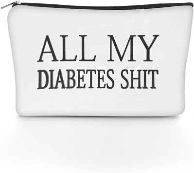 ALLY-MAGIC Funny Diabetic Travel Bag All My Diabetes Shit Bag Diabetes Carrying Gift for Diabetic Emergency Patient Travel Pouch Y4ALLLXB All