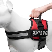 Extra Large Dog Harness (30–42” Girth) – No Pull, Choke-Free Dog Vest with Control Handle, Adjustable Neck & Chest Straps, Reflective Double Padded Mesh Harness – Red