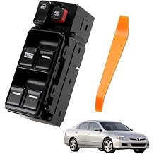FUSCH Front Left Driver Side Window Switch Power Window Master Control Switch Button Compatible with Honda Accord DX LX SE Sedan 4-Door 2.4L 3.0L 2003-2007 Replace# 35750-SDA-HO7