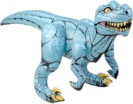 Colorful Dinosaur Inflate Assortment About 24" Party Inflatable Apatosaurus, Pterodactyl, Raptor, T-Rex, Triceratops, Stegosaurus Raptor