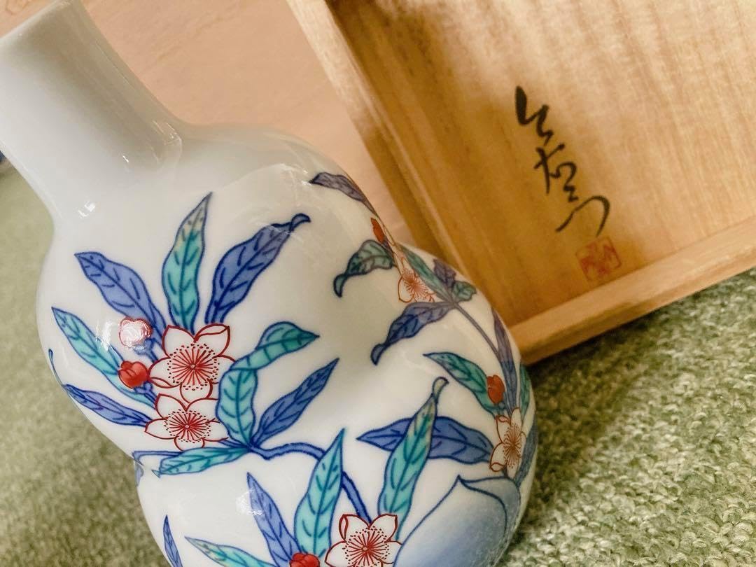 新品！今泉今右衛門　錦桃絵 瓢箪形 花瓶 今泉今右衛門 ホーム＆キッチン 今泉今右衛門 錦桃絵 瓢箪形 花瓶