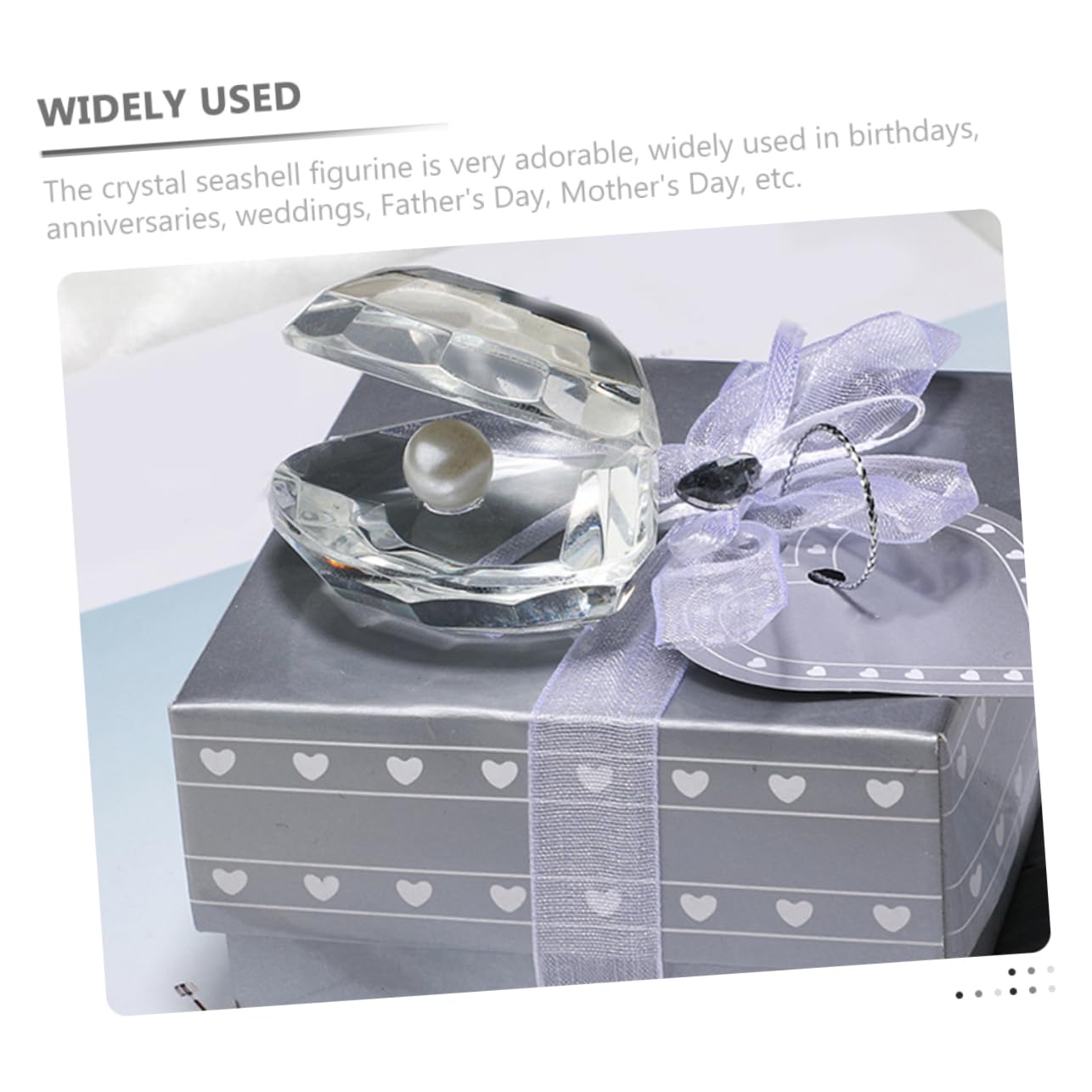 Cabilock Pearl Clam Ornaments Seashell Statue Seashell Figurine Decoration Desktop Seashell Figurines Hand Blown Seashell Anniversary Crystal Sculpture Return Bead Cake White Crystal