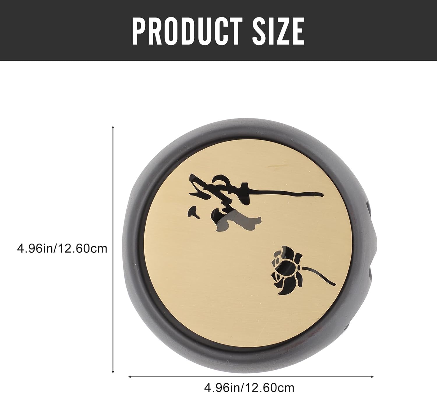 Japanese Style Ceramic Teapot Warmer with Candle Stand and Copper Zen Mat Safe Heat Base for Home Tea Heating Dirt-Resistant Design Gift for Tea Lovers