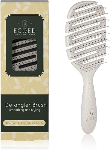 Detangler Hairbrush, Soft Bristle Detangling Brush,Quick Smoothing(Natural)