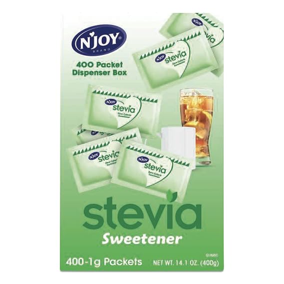 N'Joy 1625535 N'Joy Stevia Artificial Sweeteners 400/Box (83221)