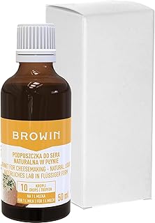 Browin 411207 Natural Liquid Lab, 50 ml, Cow, Sheep and Goat Milk for 105-260 L, Large Yield, Easy Dosage