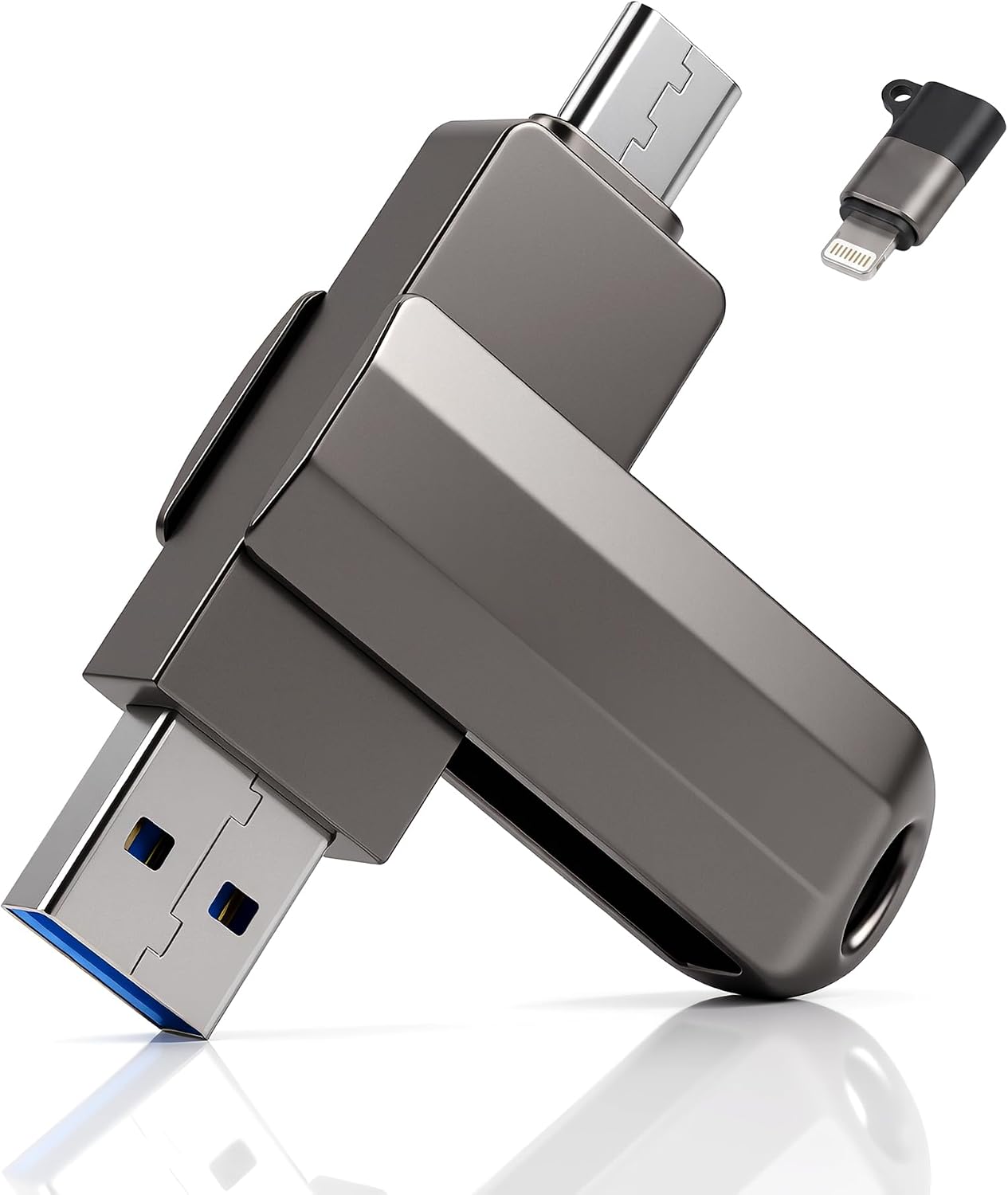 256GB USB Flash Drive, Photo Storage, Dual USB-A & USB-C Thumb Drive