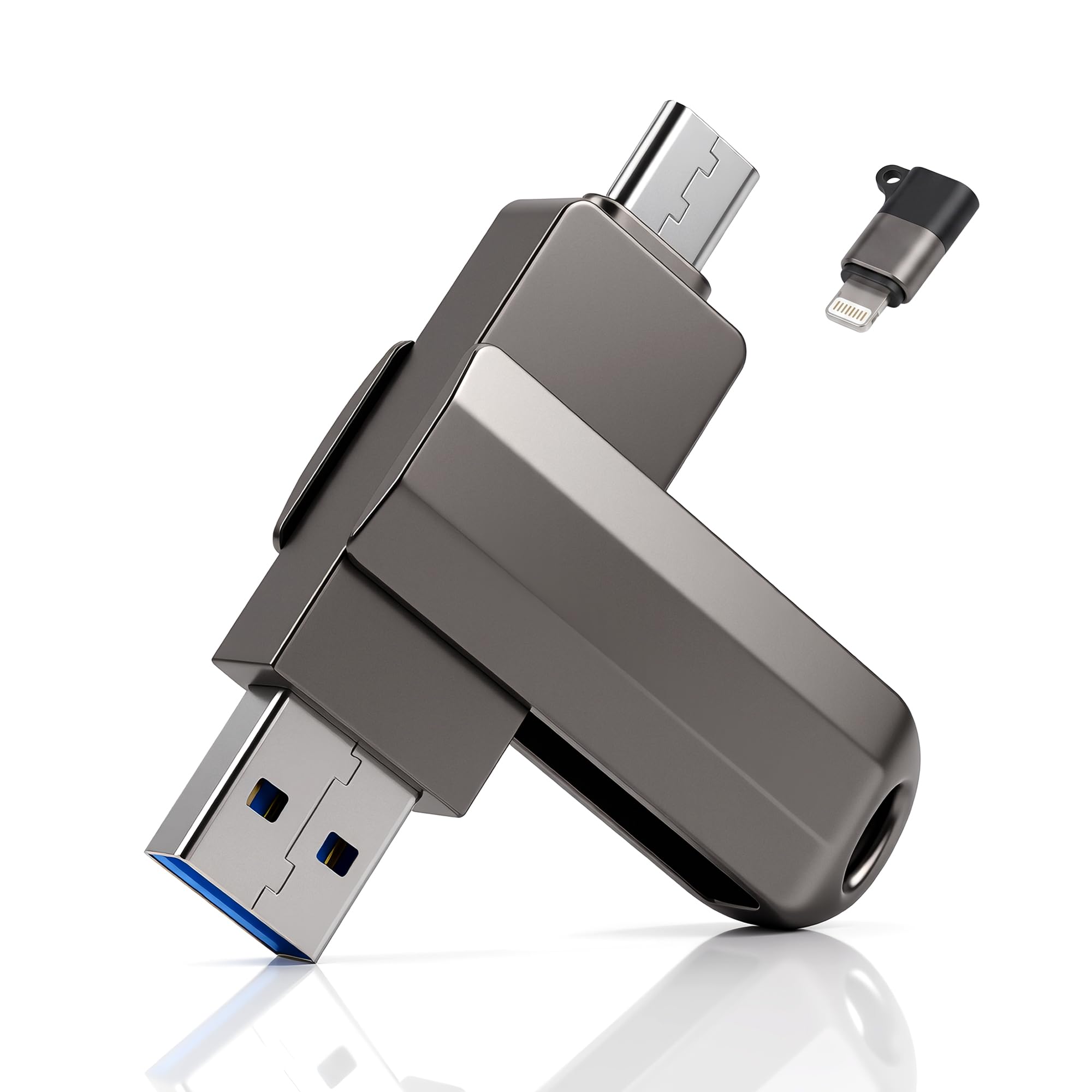 256GB USB Flash Drive, Photo Storage, Dual USB-A & USB-C Thumb Drive