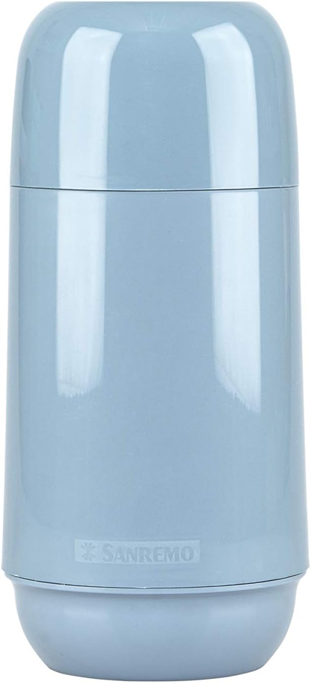 Sanremo - Conjunto de Garrafa Térmica de 250 ml e Pote Plástico com Divisória para Leite em Pó de 280ml, Linha Termic