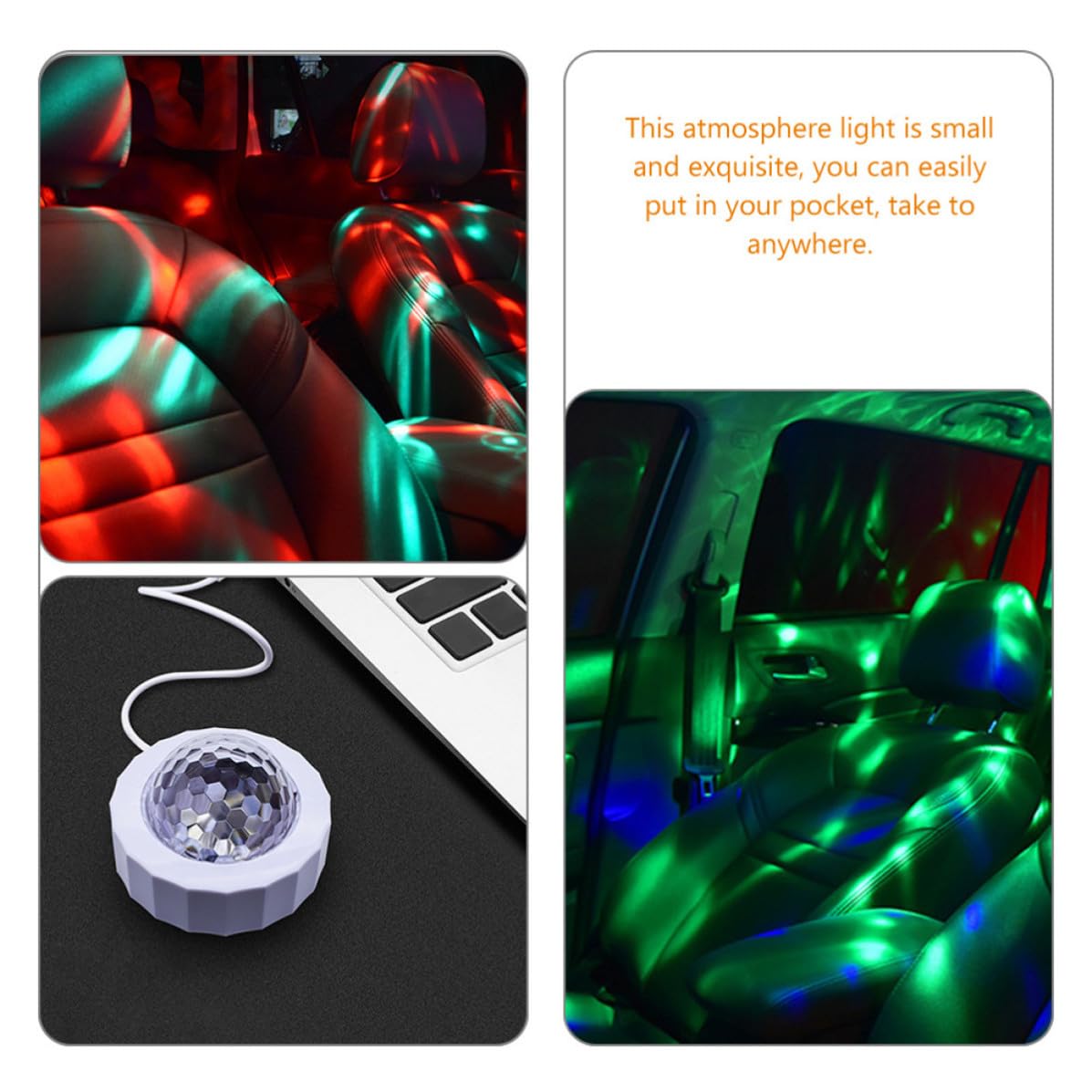 Didiseaon 4 Juegos Mini Bola de Discoteca LED 3w PC Carga USB y Montaje