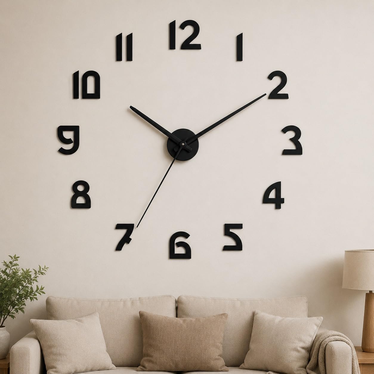 Frameless DIY Wall Sticker Clock – 3D Decorative Number Wall Clock for Living Room & Bedroom (Self-Adhesive Modern Wall Decor)-image-13
