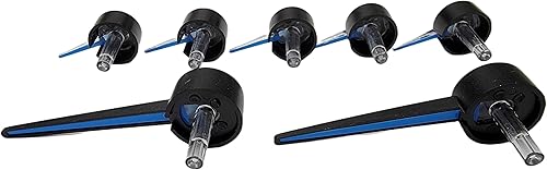 Miniatura 2 de Tanin Auto Electronix - Agujas azul cielo con base negra y cromada para Chevrolet Silverado, Tahoe y GMC Sierra (7 unidades)