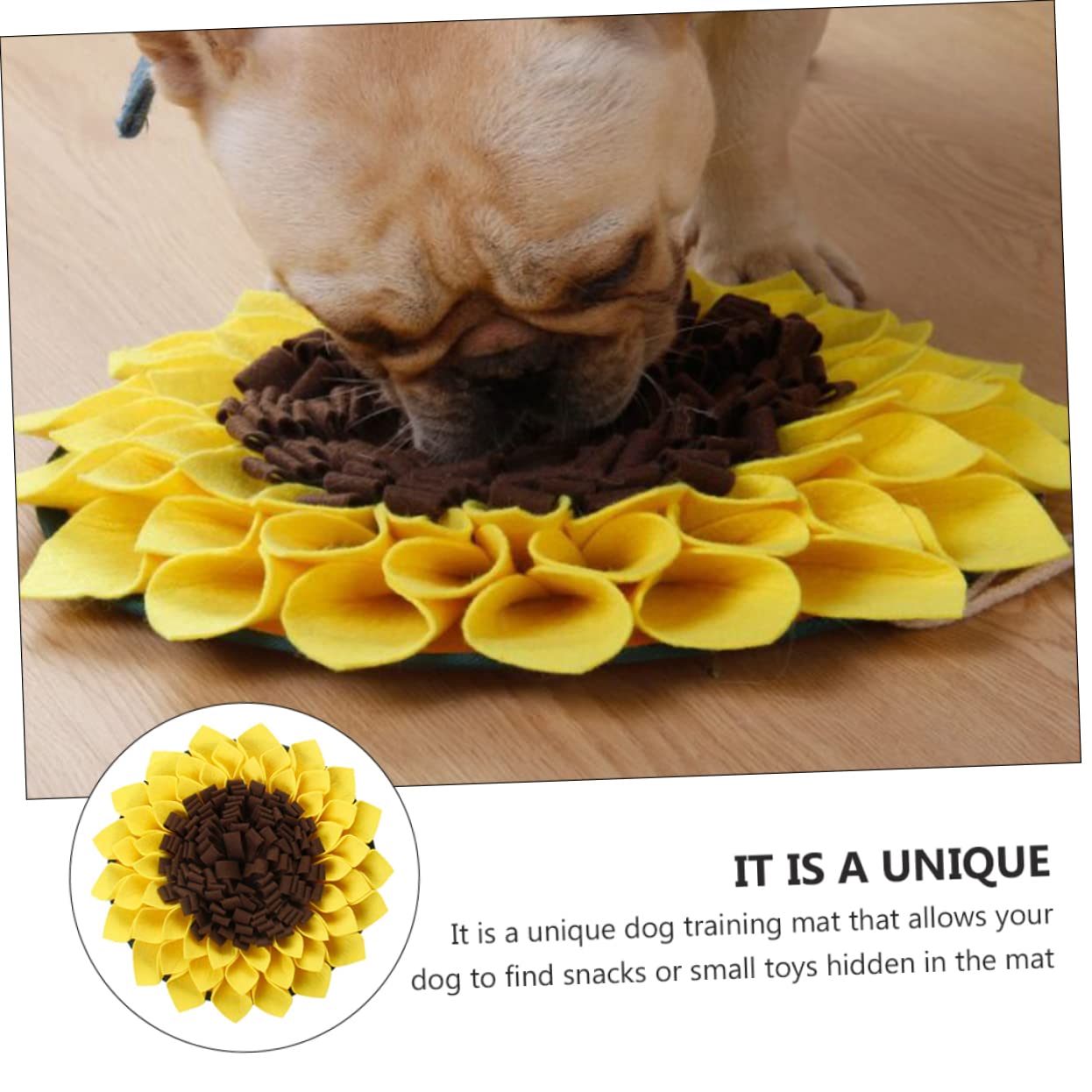 BESPORTBLE 3stücke Pet Snuffle Mat Für Hunde Sonnenblumen-Design Langsamen Fütterung Fördert Natürliche Futtersuche Und Sorgt Für Stressfreies Training Rutschfestes Material Für