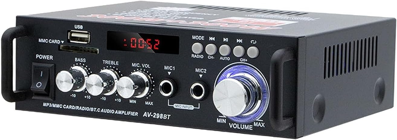 Power Amplifier US Adapter Plug FM HiFi Two Channel for Speakers Home Use TV