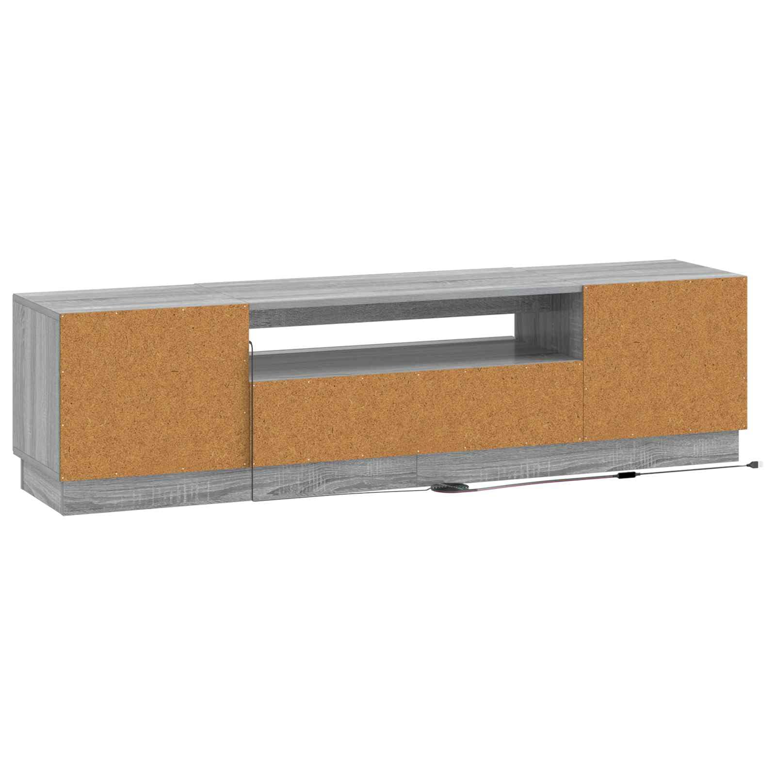 Mueble TV LED Gris Madera Ingeniería
