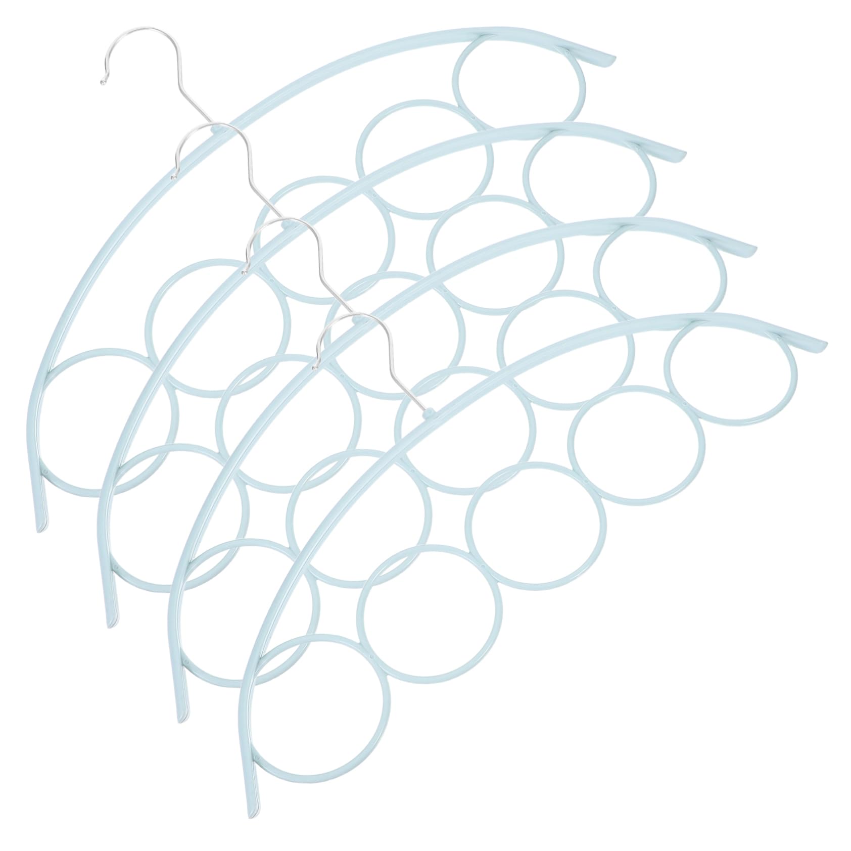 FONDOTIN 4pcs Slip Scarf Hangers Closet Organizer Metal Clothing Hangers for Scarves Belts and Accessories Compact Storage for Home Wardrobe Organization