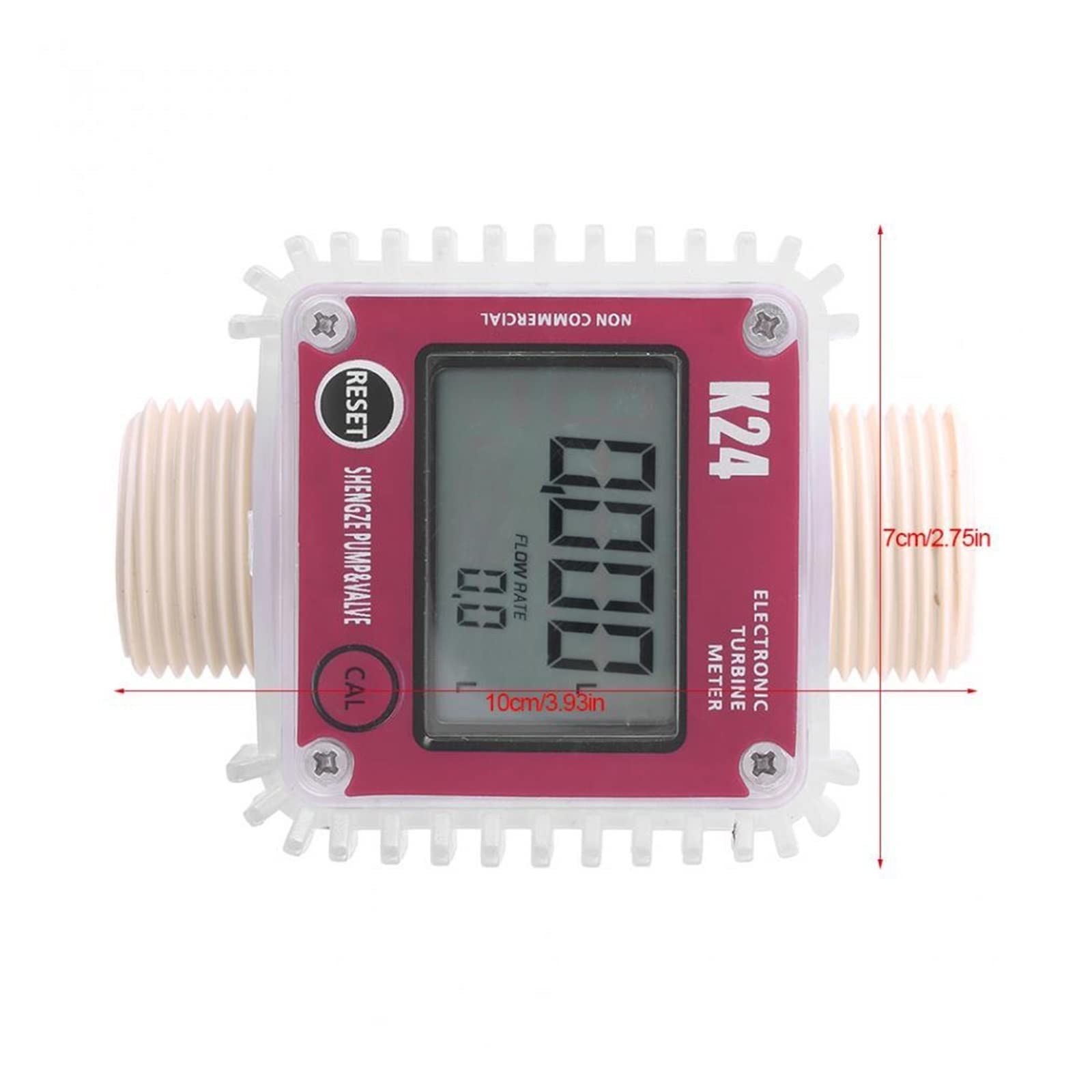 Jauge De Débitmètre Carburant Diesel Compteur Débit Turbine Numérique K24 For Le Liquide D'eau Produits Chimiques Performances Stables | Blue Horizontal