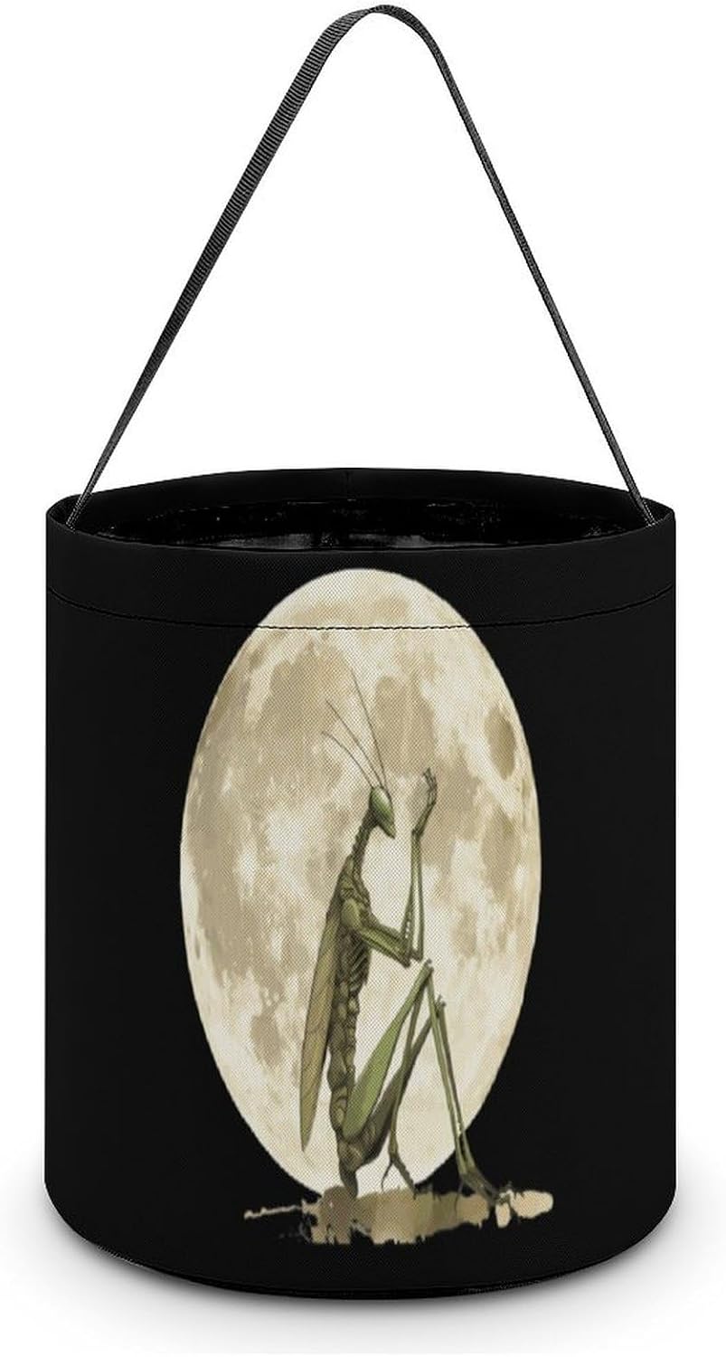 Praying Mantis And Moon Candy Bag Halloween Treat Goody Bags Party Basket Handbag Holiday Decor