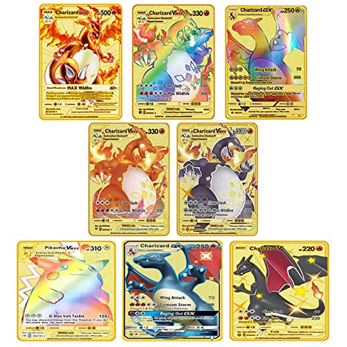 Buy 8 Pack Charizard Pokemon Cards Metal Card Super Game Collection