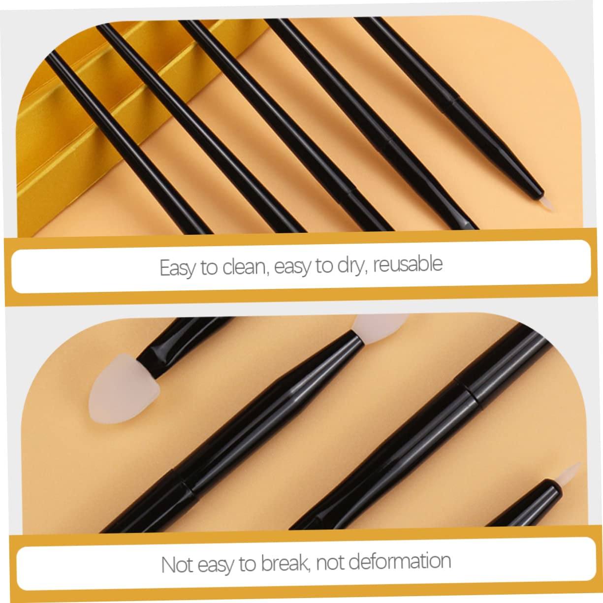 Healeved Set Di 5 Pennelli Per Il Trucco Degli Occhi E Delle Sopracciglia Applicatore Per Rossetto in Silicone Strumenti Per Il Trucco Set Di Pennelli Da Viaggio Compatti