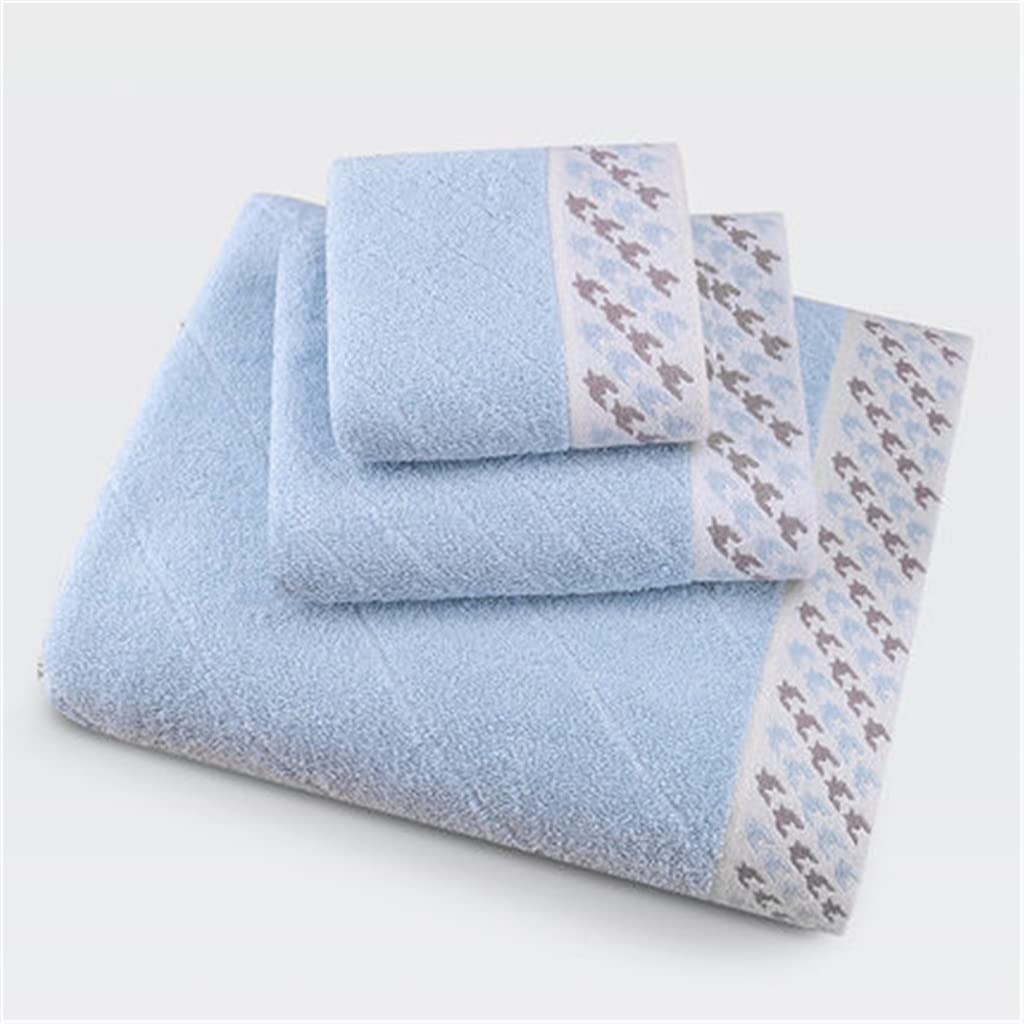 3 Piece Cotton Bath Towels Adult Face Wash Hand Towel Thick Absorbent 3 Sizes Cotton Towels Bathroom Color