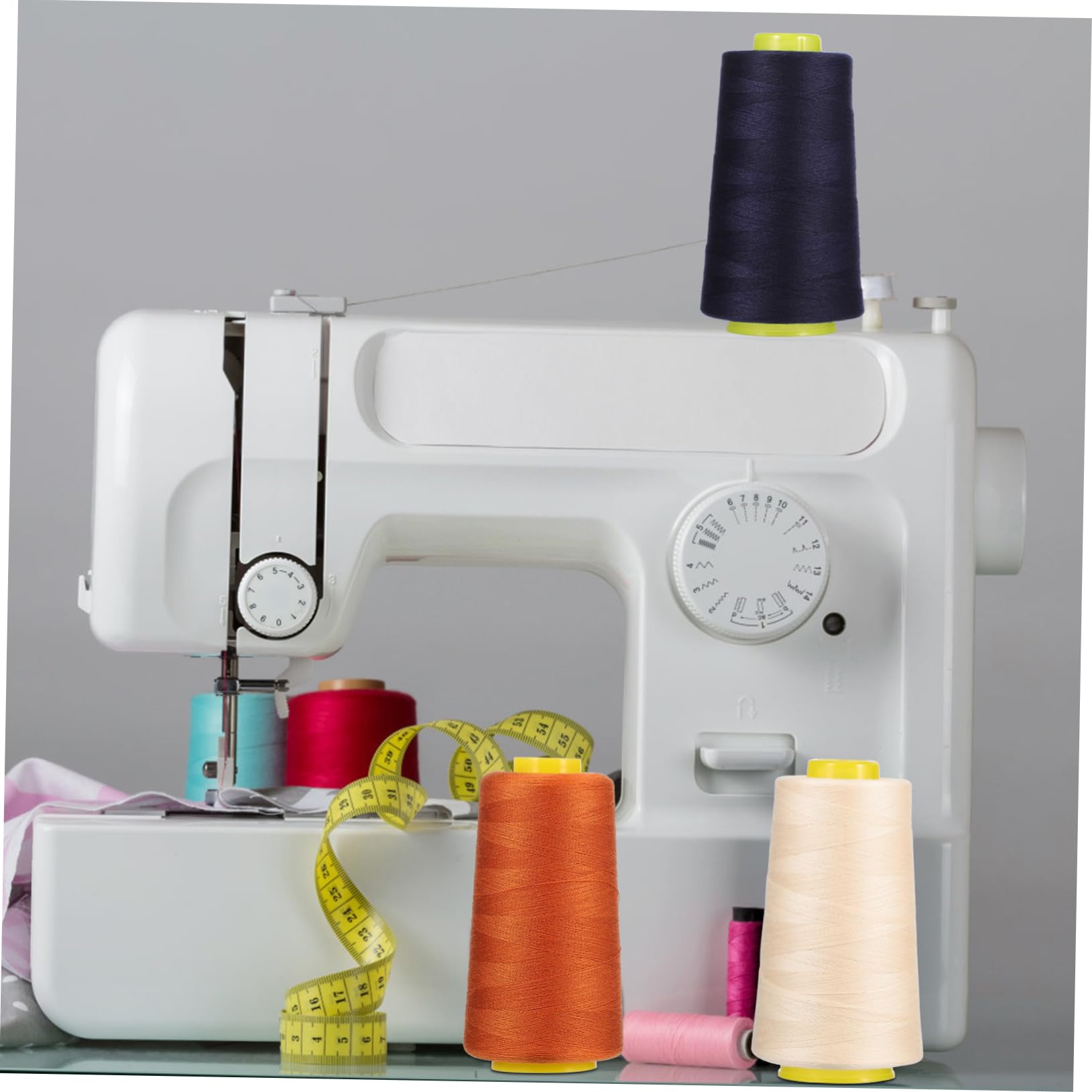 Hilos de Coser de Poliéster Surtidos para Máquina y Mano, 6 Bobinas (, Oscuro,), Resistentes Decoloración, para Bordar y Manualidades