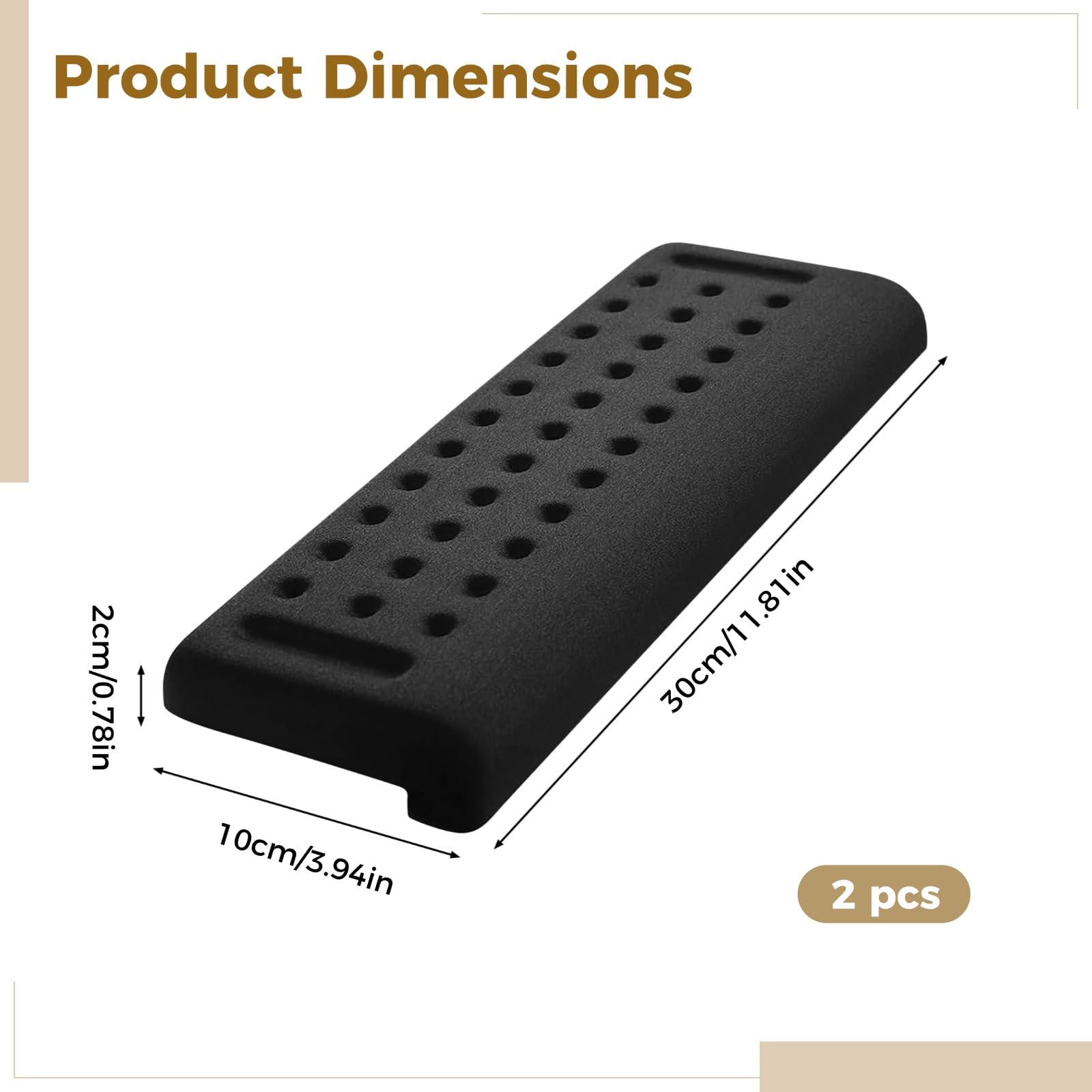 2 poggiapolsi ergonomici per tastiere, in memory foam, per il bordo del tavolo, poggiapolsi antiscivolo, rivestimento in tessuto, migliore postura, per ufficio e gaming