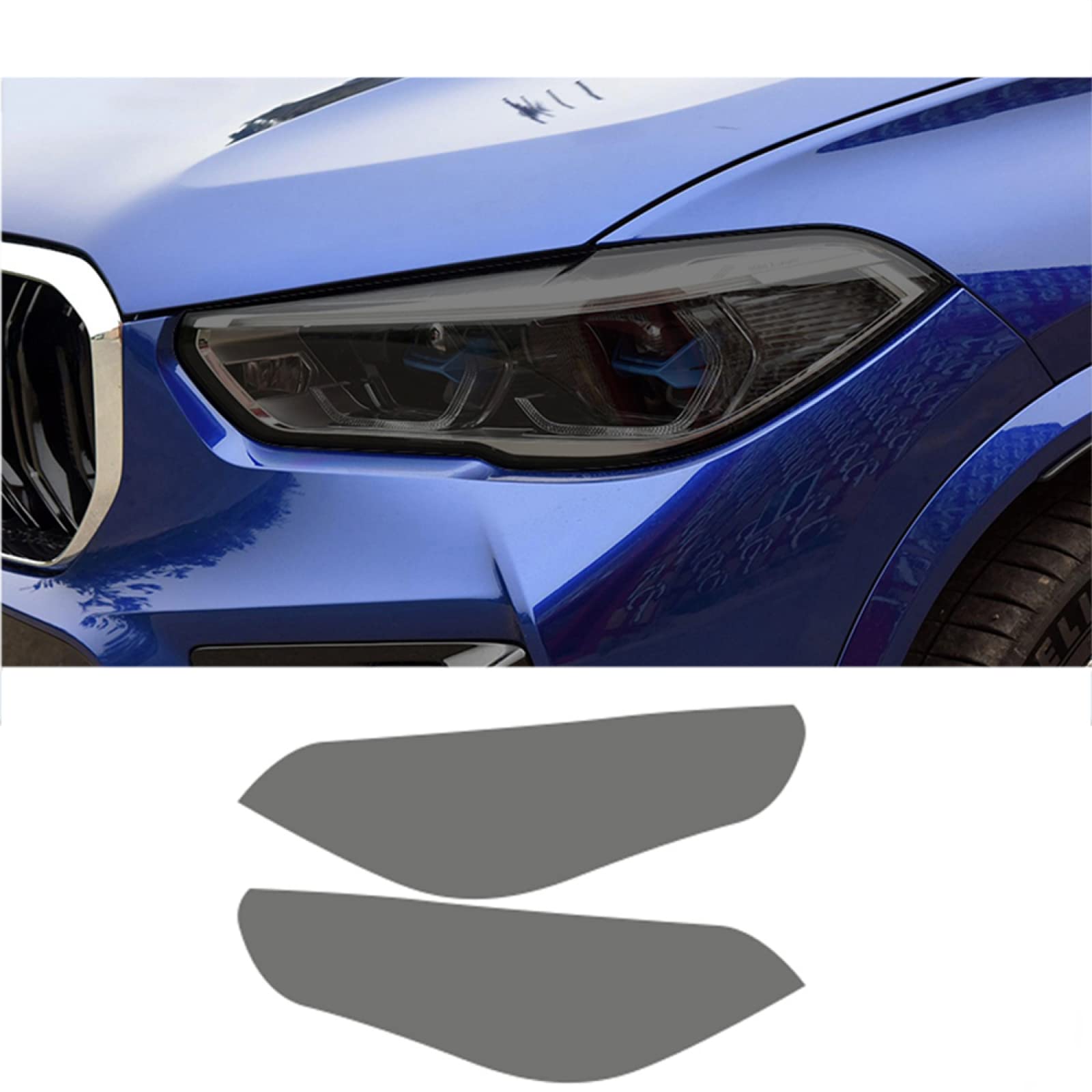 Auto Koplamp Beschermfolie voor BMW X5 E70 F15 G05 M F85 2007 , Smoke Black Tint Wrap Vinyl Transparante TPU Sticker, voor X5 M 2019-On B