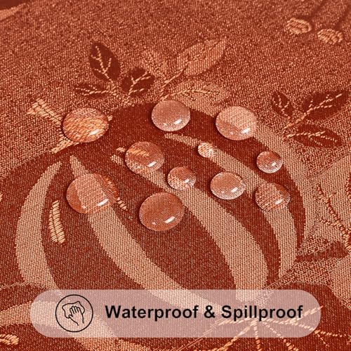 Smiry-Thanksgiving-Tablecloth-60×102-Inch-Fall-Waterproof-Damask-Table-Cloth-for-Rectangle-Table-Pumpkin-Fabric-Jacquard-Table-Covers-for-Harvest-Parties-and-Holiday-Dinner-TerracottaRust Smiry Thanksgiving Tablecloth 60×102 Inch Fall Waterproof Damask Table Cloth for Rectangle Table Pumpkin Fabric Jacquard Table Covers for Harvest Parties and Holiday Dinner TerracottaRust