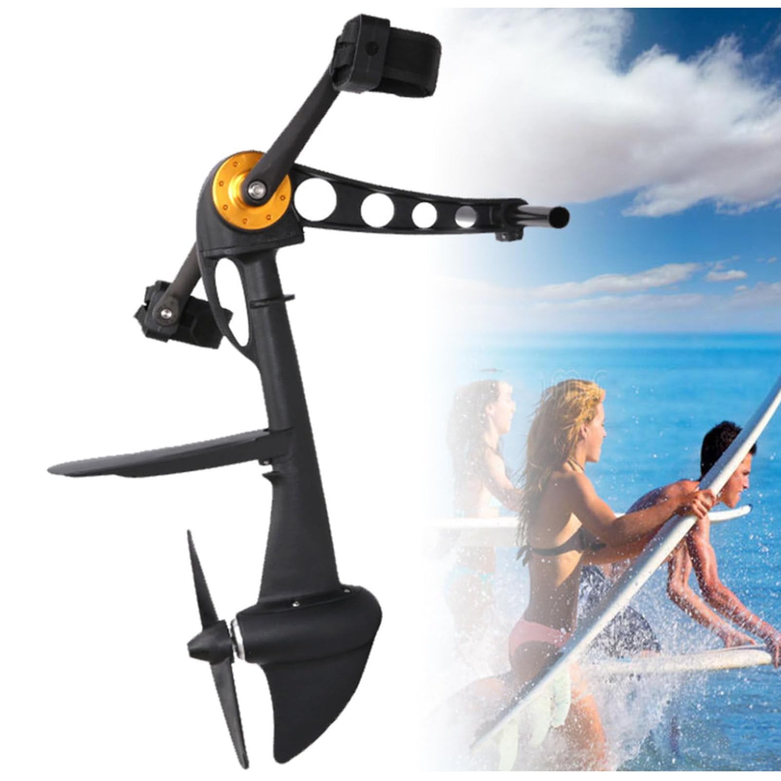 Oiyekntd Pedal Drive for Kayaks, Pedal Drive Propulsion Device for Radar Kayaks, 1 Person Foot Pedal Motor, Foot Power Unit, Foot Operated Kayak for Inflatable Fishing Boats