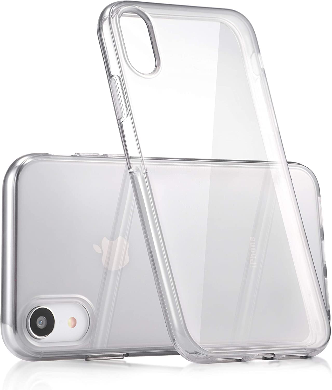 Zubitech iPhone XR Clear Case Soft Flexible Silicone TPU Shockproof Transparent Rubber Back Cover Compatible for iPhone XR