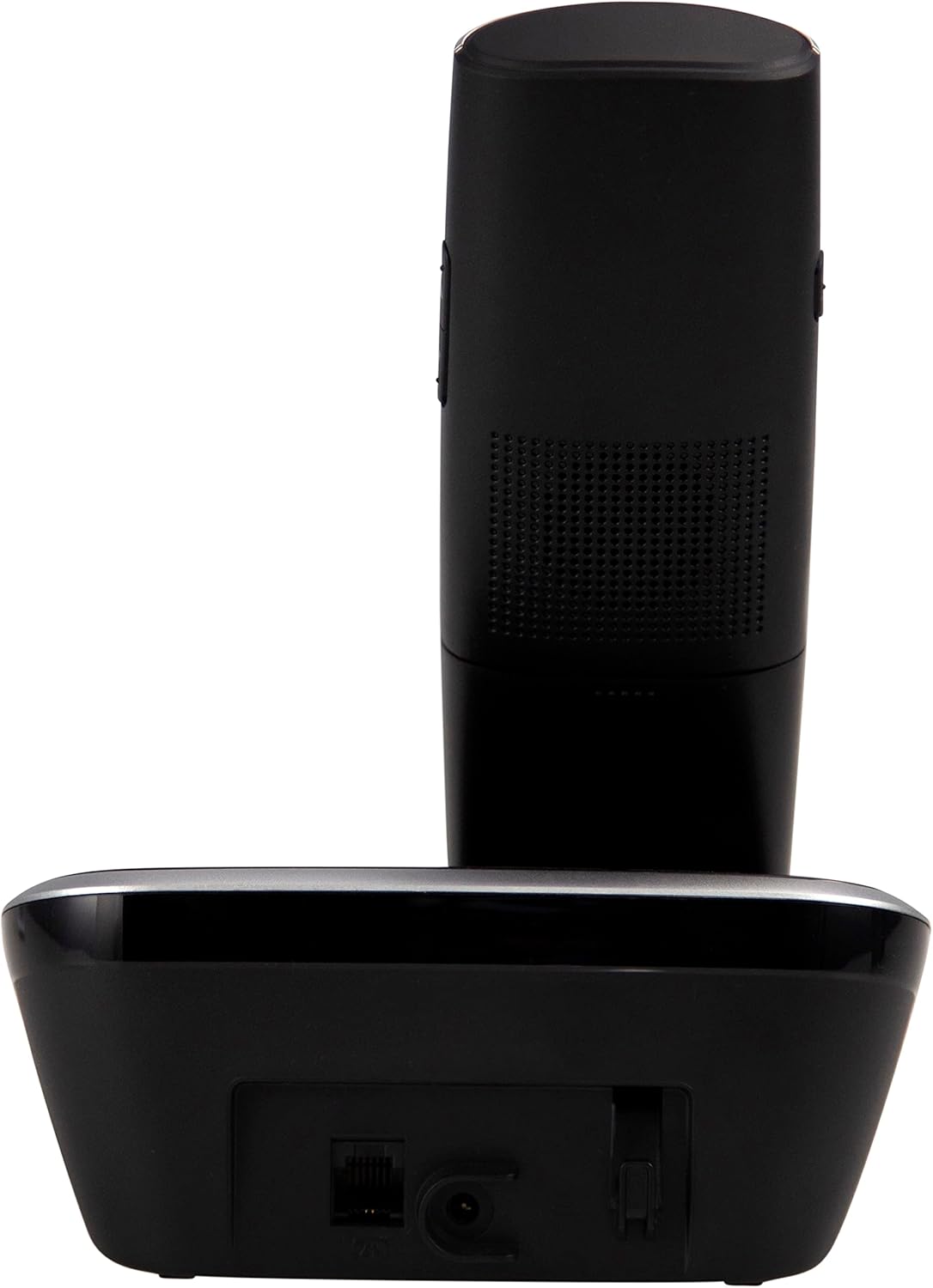 Side view of the Fysic FX-6000 phone in its charging base.