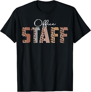 Leopard Office Staff Funny Job Title School Worker T-Shirt