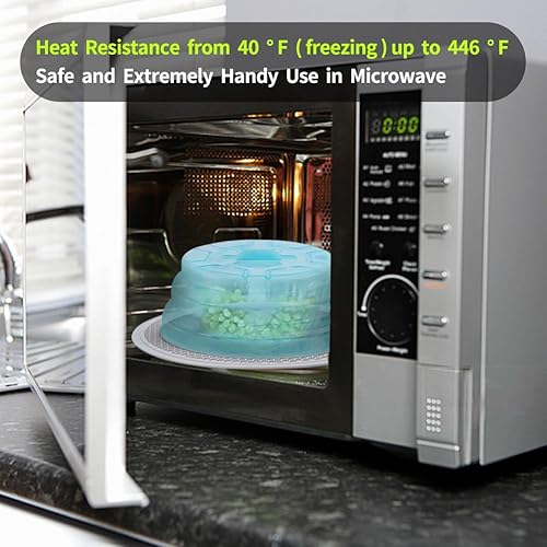 Miniatura 5 de Cubierta para salpicaduras de microondas, cubierta de microondas para alimentos, cubierta de placa de microondas de silicona, cubiertas de platos