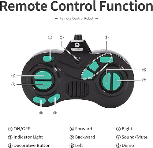 Miniatura 5 de GILOBABY Juguetes robot, robot de control remoto, robots RC para niños con ojos LED, cabeza y brazos flexibles, movimientos de baile y música