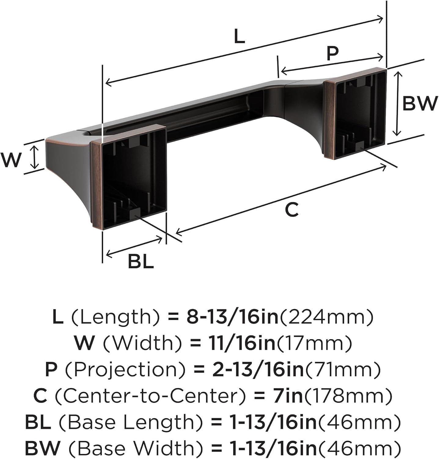 Amerock BH36021ORB | Oil Rubbed Bronze Pivoting Double Post Toilet Paper Holder | 8-13/16 in. (224 mm) Toilet Tissue Holder | Mulholland | Bath Tissue Holder | Bathroom Hardware | Bath Accessories