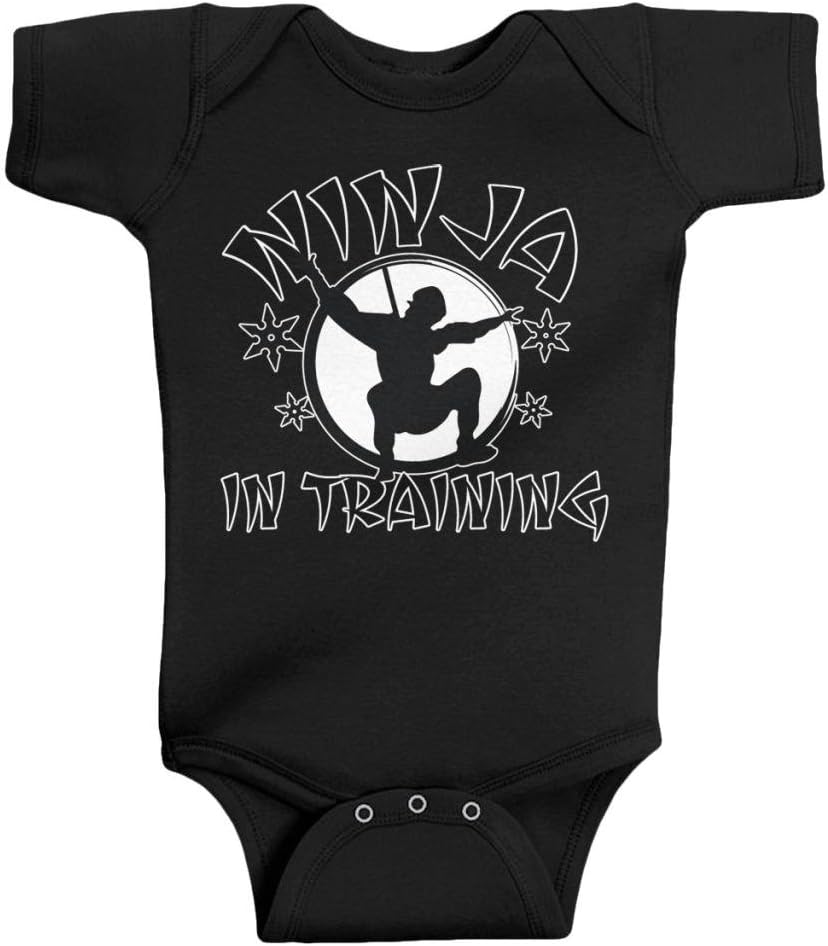 Threadrock Unisex Baby Ninja in Training Bodysuit