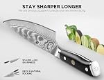 Damascus Knife Set 3 PCS: Ultra-Sharp Professional Chef Knife Set, Japanese Kitchen Knives with VG10 Steel Core, Full Tang G10 Handle, Elegant Box