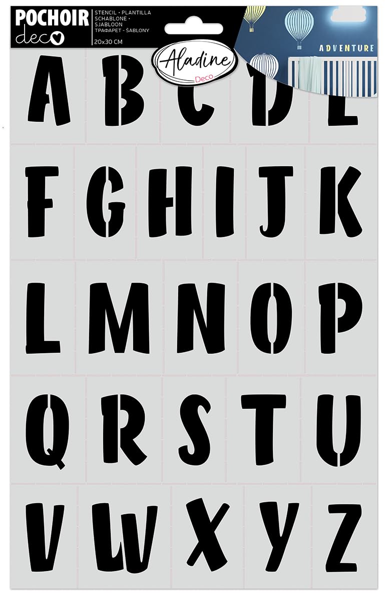 Stencil Deco Alpha L – 3 Stencils – 20 x 30 cm
