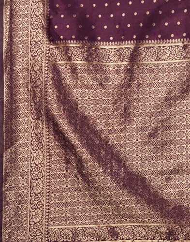 Image of SIRIL Women's Banarasi Soft Silk Saree Pure Silk with Unstitched Blouse Piece