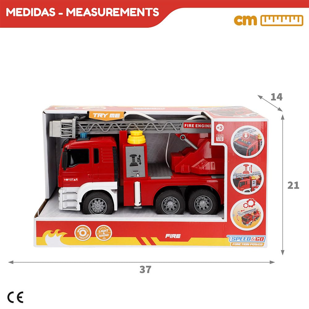 Image secondaire de Camion de Pompiers ColorBaby avec Lumières et Sons - Grue Interactif