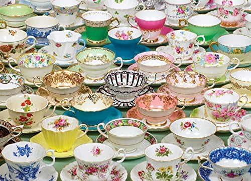1000 Piece Puzzle for Adults - Flower Teacups Jigsaw Puzzle