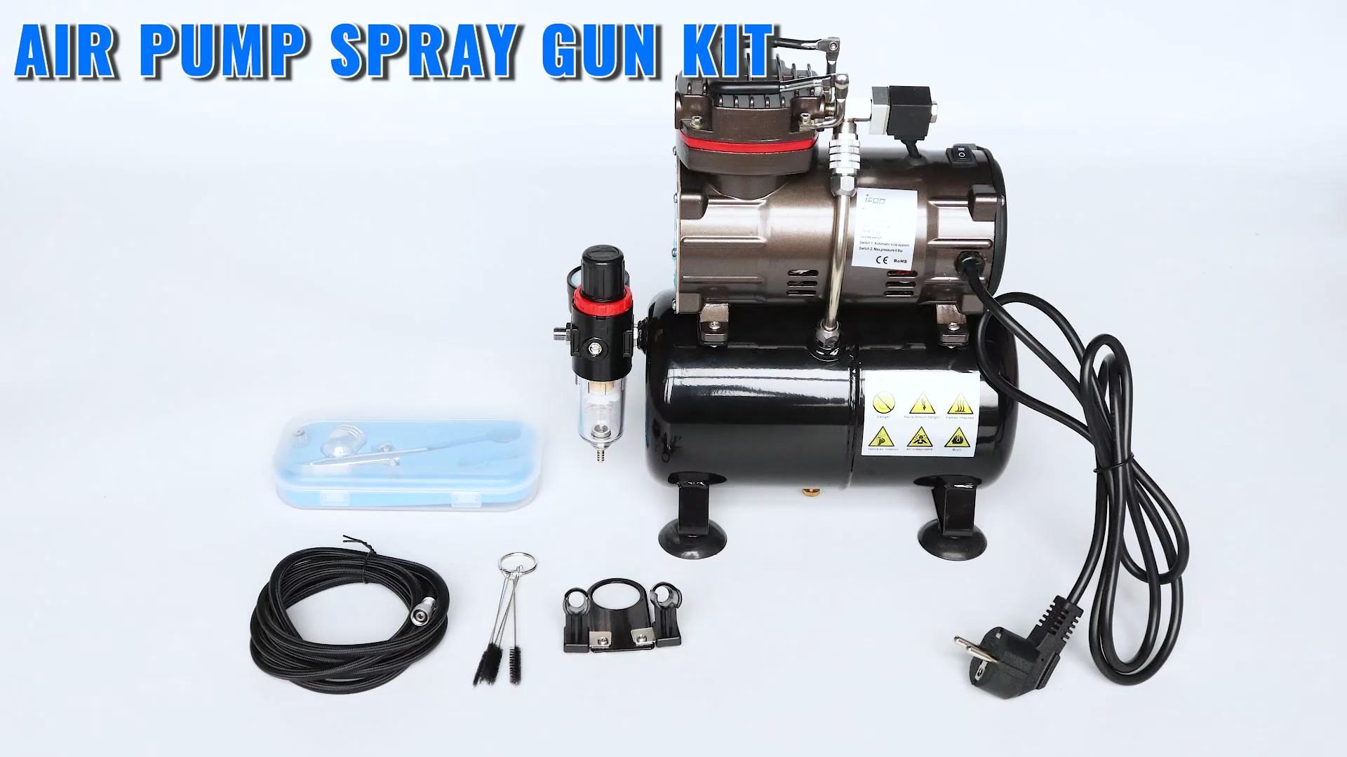 Compressore Aerografo Airgoo AG-326 - Serbatoio 3L, Doppia Ventola - Per Tatuaggio E Modellismo - Foto 7