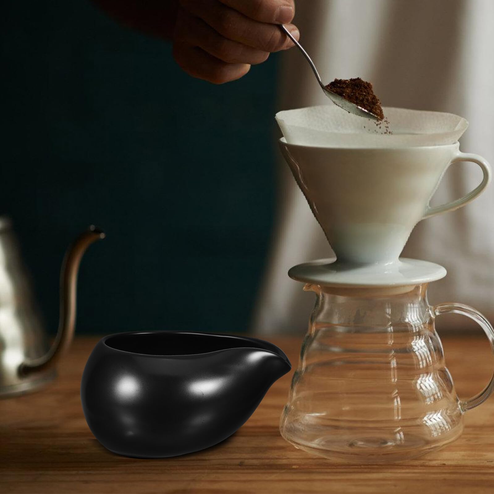 SHINEOFI 3 Stück Keramik Milchkännchen Kleine Milchkanne mit Speziellem Ausguss für Sahne Kaffee und Sauce Hochwertiges Porzellan Hitzebeständig für Zuhause Restaurant