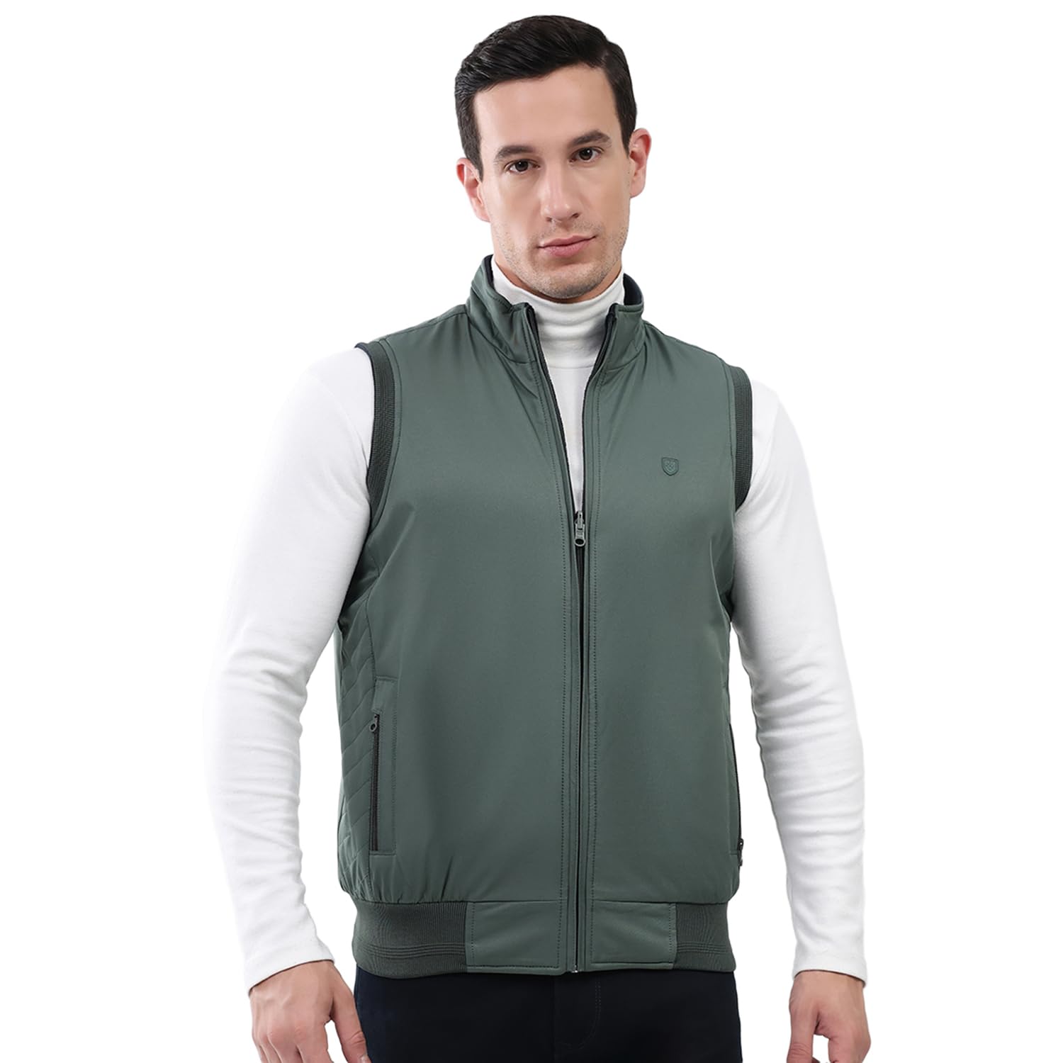 monte carlo Men's Regular Fit Reversible Jacket | Mock Neck Zip Closure | Solid Design | Sleeveless Warm & Stylish Reversible Fashion Winter Jacket |Stylish Reversible Jacket For Men (Pack Of 1)-picture-16