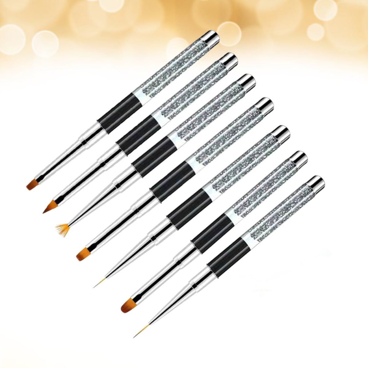 7pcs Nail Art Pen Kit Plastic Drill Handle Fine Painting Tools